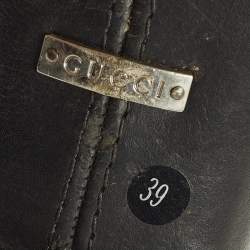 مملوكة مسبقًا حذاء لوفرز غوتشي جلد أسود هورسبيت سليب أون مقاس 44.5