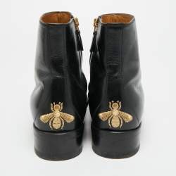 مملوكة مسبقًا Gucci Horsebit Size 41 Black Leather Ankle Length Boots