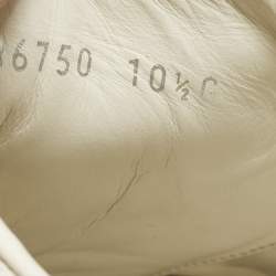 مملوكة مسبقًا Gucci Ace Size 44.5 White Crocodile Leather and Leather Web Low Top Sneakers