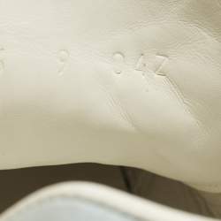 مملوكة مسبقًا Gucci Interlocking G Size 43 Cream/Blue Leather and Suede Lace Up Sneakers