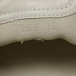 Pre Owned حذاء رياضي غوتشي جلدي منخفض من أعلى أبيض مقاس 44