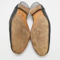 Pre Owned حذاء لوفرز غوتشي سليب أون هورسبت جلد أسود مقاس 44.5