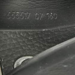 Pre Owned Gucci Size 41 Black GG Rubber Slip On Flat Mules