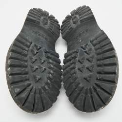 Pre Owned Gucci Size 41 Black GG Rubber Slip On Flat Mules