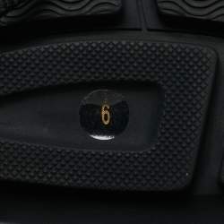 مملوكة مسبقًا حذاء رياضي غوتشي جلد أسود ومخمل فلاشتريك مقاس 40