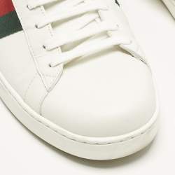 مملوكة مسبقًا حذاء رياضي غوتشي عالي من أعلى شريط ويب جلد متعدد الألوان مقاس 43.5