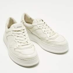 مملوكة مسبقًا Gucci Chunky B Size 42 Off White Leather Jumbo GG Low Top Sneakers