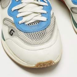 Pre Owned Gucci Ultrapace Size 42 Multicolor Leather and Mesh Lace Up Sneakers