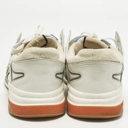 Pre Owned Gucci Ultrapace Size 42 Multicolor Leather and Mesh Lace Up Sneakers