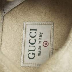 Pre Owned Gucci Ultrapace Size 42 Multicolor Leather and Mesh Lace Up Sneakers