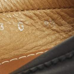 مملوكة مسبقًا حذاء لوفرز غوتشي سليپ أون ويب جلد أسود مقاس 42.5