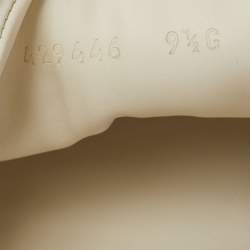 مملوكة مسبقًا حذاء رياضي غوتشي جلد أبيض ونقشة جلد الأفعى أربطة مقاس 36