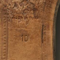 Pre Owned حذاء غوتشي برينستاون فرو جلدي أسود مزين هورسبيت سليب أون مقاس 44