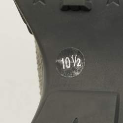 Pre Owned حذاء رياضي غوچي ريتون أربطة قماش كانفاس وجلد رمادي مقاس 44.5