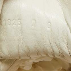 مملوكة مسبقًا Gucci Vintage Web Detail Size 41 White Leather High Top Sneakers