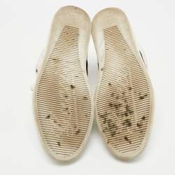 مملوكة مسبقًا Gucci Vintage Web Detail Size 41 White Leather High Top Sneakers