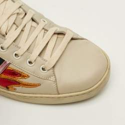 مملوكة مسبقًا Gucci Ace Flames Size 43.5 Multicolor Leather  Low Top Sneakers