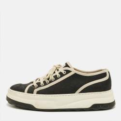 مملوكة مسبقًا Gucci Tennis 1977 Trek Size 44 Black GG Canvas Low Top Sneakers