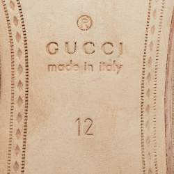 Pre Owned Gucci Horsebit Size 46 Beige Suede Slip On Loafers