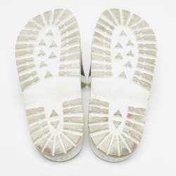 مملوكة مس بقًا Gucci Size 43 White Rubber Pool Flat Slides 