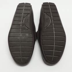 Pre Owned Gucci Size 44 Brown Microguccissima Leather Loafers