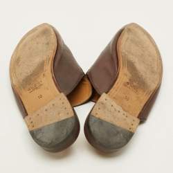 Pre Owned Gucci Princetown Size 44 Brown Leather Mules