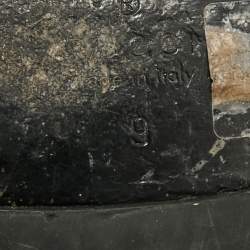 مملوكة مسبقًا Gucci Size 43 Black Leather GG Web Thong Flat Slides 