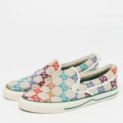 مملوكة مسبقًا حذاء رياضي غوتشي تنس 1977 قماش جي جي متعدد الألوان منخفض مقاس 45