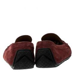 مملوكة مسبقًا حذاء لوفرز غوتشي سويدي أحمر هورسبيت مقاس 44