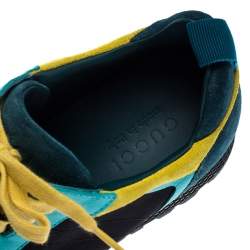 Gucci Multicolor Suede and Nylon Icaro Trainer Sneakers Size 40.5