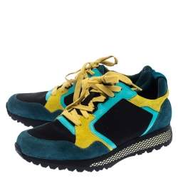 Gucci Multicolor Suede and Nylon Icaro Trainer Sneakers Size 40.5
