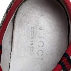 Gucci Beige/Blue GG Supreme Canvas And Leather Sneakers Size 40.5