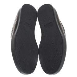 Gucci Black Guccissima Leather Slip On Sneakers Size 40.5