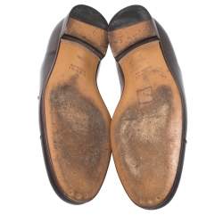 Gucci Dark Brown Leather Oxfords Size 42.5