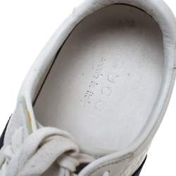 Gucci White GG Leather Web Coda Low Top Sneakers Size 41.5