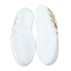 Gucci White Leather Web Detail Ace Low Top Sneakers Size 42