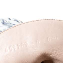 Gucci White/Blue Canvas Sea Storm High Top Sneakers Size 40 cm 