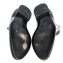 مملوكة مسبقًا Gucci Black Patent Leather Smoking Slippers Size 42