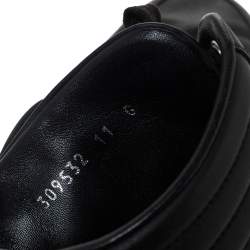 Gucci Black Leather Viaggio Web Detail High Top Sneakers Size 45