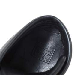 Gucci Black Leather Viaggio Web Detail High Top Sneakers Size 45