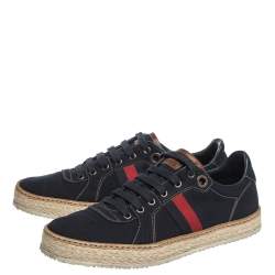 Pre Owned حذاء رياضي بطراز منخفض من أعلى إسبادريل كانفاس أزرق مقاس 42.5