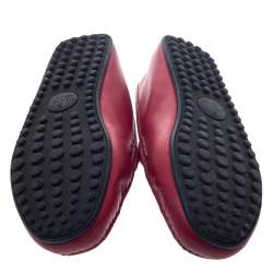 Gucci Red Guccissima Leather Penny Slip On Loafers 43.5
