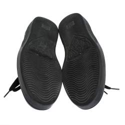 Gucci Black Leather Ace Web Bee Low Top Lace Up Sneakers Size 43.5