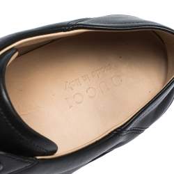 Gucci Black Leather Ace Web Bee Low Top Lace Up Sneakers Size 43.5