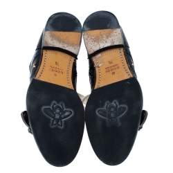 Gucci Black Leather Dionysus Bee Buckle Ankle Boots Size 41.5