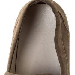 Pre Owned حذاء لوفرز غوتشي  بهورسبيت سويدي رمادى مقاس 44