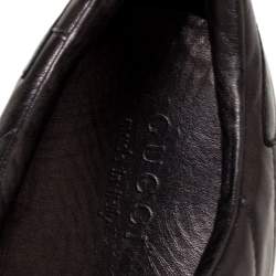 مملوكة مسبقًا Gucci Metallic Matelasse Leather Double Velcro Sneakers 42.5