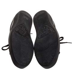 Gucci Black Leather Ace Web Bee Low Top Sneakers Size 45