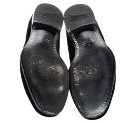 مملوكة مسبقًا حذاء لوفرز غوتشى سليب أون هورسيبت قطيفة أسود مقاس 46