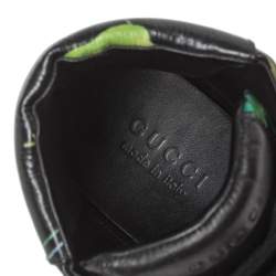 مملوكة مسبقًا Gucci Multicolor Black Shangai St.Tropical Print Leather Lace Up Sneaker Size 43